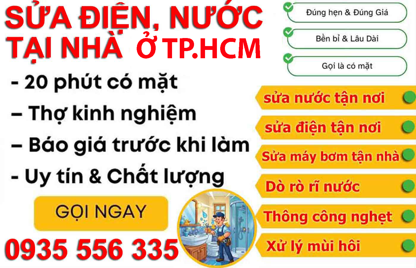 SỬA ĐIỆN NƯỚC TẠI NHÀ Ở TP.HCM